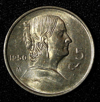Mexico 1950 5 Centavos Josefa Ortiz de Domínguez  UNC KM# 425 (27 740)