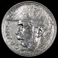 Brazil Silver 1935 2000 Reis Duke of Caxias 1 YEAR TYPE KM# 535 (25 195)