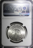 NEPAL SHAH DYNASTY Silver VS2025(1968) 10 Rupee NGC MS66 FAO BU KM# 794 (028)