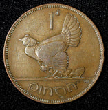 Ireland Republic Bronze 1937 1 Penny hen with chicks Last Year Type KM# 3 (877)