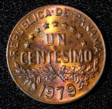 PANAMA Bronze 1979 1 Centesimo Nice Toning KM# 22 ( 27 638)