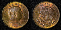 Mexico ESTADOS UNIDOS MEXICANOS 1956 5 Centavos BU Nice Toned  KM# 426 (27 637)
