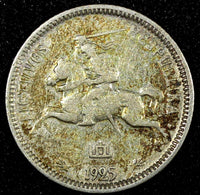 LITHUANIA Silver 1925 1 Litas Toning KM# 76 (25 119)