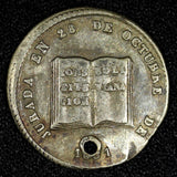BOLIVIA Potosi Silver Medal 1851 October 28th 6th CONSTITUTION BOLIVIAN (28 155)