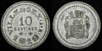 FRANCE Emergency coinage NOTGELD 1919 10 Centimes Ville de GEX-Ain El Mon# 10.2