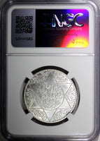 Morocco Yusuf Silver AH1331 (1913) 1/2 Rial NGC MS61 PARIS BETTER DATE Y# 32 (2)