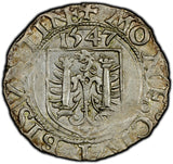 Germany BESANCON Charles V Silver 1547 Carolus PCGS AU58 MB# 6 TOP GRADED