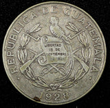 Guatemala Silver 1928 1/4 Quetzal Mintage-400,000 KM# 243.1 (24 661)