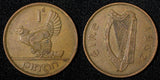 Ireland Republic Bronze 1962 1 Penny hen with chicks KM# 11 (28 857)