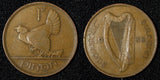 Ireland Republic Bronze 1933 1 Penny hen with chicks BETTER DATE KM# 3 (975)