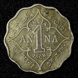 India-British Edward VII 1908 1 Anna Nice Toned KM# 504 (27 622)