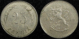 Finland Copper-Nickel 1929 25 Penniä Mint-200,000 KEY DATE KM# 25 (24 149)
