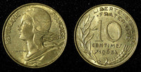 FRANCE Aluminum-Bronze 1963 10 Centimes UNC KM# 929 (27 673)