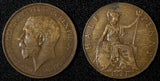 Great Britain George V Bronze 1921 1/2 Penny KM# 809 (28 887)