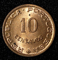 Mozambique Bronze 1960 10 Centavo UNC KM# 83 (27 669)
