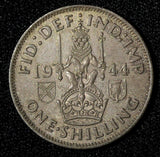 GREAT BRITAIN George VI Silver 1944 1 Shilling Scottish crest KM# 854 (464)