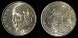 MEXICO 1977 Mo  Peso José Maria Teclo Morelos GEM BU  KM# 460 (30 112)