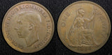 Great Britain George VI Bronze 1940 1 Penny KM# 845 (24 226)