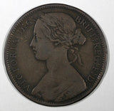 Great Britain Victoria Bronze 1862 1 Penny KM# 749.2 (28 188)