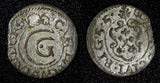 Livonia Riga Carl X Gustav of Sweden Silver 1655 Solidus SCARCE KM# 50 (27 760)