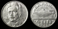 Brazil Oswaldo Cruz Copper-Nickel 1938 400 Reis KM# 539 (27 775)