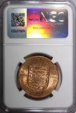 Jersey Elizabeth II Bronze 1966 1/12 Shilling NGC MS64 RD TOP GRADED KM# 26 (24)