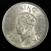 India-British George VI Silver 1940 (B) Rupee Mint Luster KM# 556  (27 315)