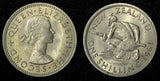 New Zealand Elizabeth II 1961 Shilling  Mintage-604,000 KM# 27.2 (28 397)