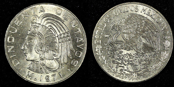 Mexico ESTADOS UNIDOS MEXICANOS 1971 50 Centavos UNC KM# 452 (27 383)