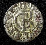 Livonia Riga CARL XI of Sweden (1660-1697)Silver 1661 Solidus,Schilling KM#55(9)