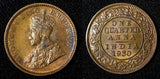 India-British George V  1930 (C) 1/4 Anna Calcutta UNC/BU Toning  KM# 512 (730)