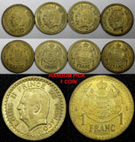 MONACO Louis II  Aluminum-Bronze 1945 1 Franc WWII KM# 120a RANDOM PICK (1 Coin)