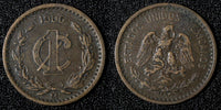 Mexico ESTADOS UNIDOS MEXICANOS Bronze 1906 1 Centavo narrow date KM# 415 (874)