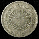 BRAZIL Copper-Nickel 1897 100 Reis 27  mm  KM# 492 (27 813)