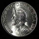 Panama Vasco Núñez de Balboa Silver (.900)  1962 1/4 Balboa GEM BU KM#11.2 (54)