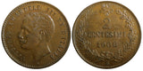 ITALY Vittorio Emanuele III Bronze 1906 R 2 Centesimi ch.UNC KM# 38 (23 667)