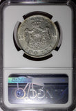 ROMANIA Mihai I Silver 1944 500 Lei WWII Issue 32mm NGC UNC DETAILS KM# 65 (19)