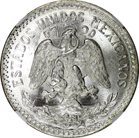 Mexico ESTADOS UNIDOS Silver 1944 M 50 Centavos NGC MS66 GEM BU KM# 447 (042)