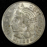 Mexico ESTADOS UNIDOS MEXICANOS 1964 50 Centavos King Cuauhtemoc KM# 451 (055)