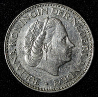 Netherlands Juliana Nickel  1969 Cock 1 Gulden 25 mm Royal Dutch KM# 184a  (950)
