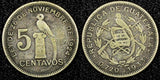 GUATEMALA Silver 1933 5 Centavos Royal British Mint-600,000  KM# 238.2 (22 876)