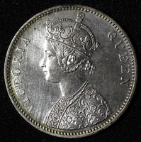 India-British Victoria Silver 1875 (B) Rupee HIGH GRADE  KM# 473.2 (28 295)