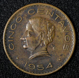 Mexico Bronze 1954 5 Centavos KM# 424  (27 925)