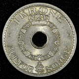 NORWAY Haakon VII Copper-Nickel 1951 1 Krone Last Year Type KM# 385 (27 025)