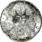 Austria Maria Theresia Silver 1967 25 Schilling NGC MS63 KM# 2901 (01)