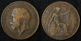 Great Britain George V 1918 H 1 Penny Ralph Heaton & Sons Birmingham KM#810 (34)