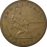 Philippines Bronze 1914 S  1 Centavo US Mint  KM# 163 (24 382)