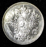 FINLAND Nicholas II Silver 1916 S 25 Pennia UNC GEM BU  KM #6.2 (28 874)