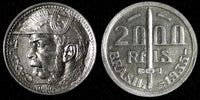 Brazil Silver 1935 2000 Reis Duke of Caxias 1 YEAR TYPE KM# 535 (25 199)