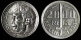 Brazil Silver 1935 2000 Reis Duke of Caxias 1 YEAR TYPE KM# 535 (25 199)